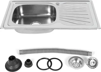 Produktbild von Edelstahl Einbauspüle Einbauspüle Küchenspüle Edelstahlspüle inkl. Siphon-Set