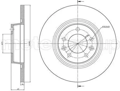 Produktbild von 2x METELLI Bremsscheibe 23-0888C für FIAT Scudo (270_ 272_) 49 0mm 290 0mm