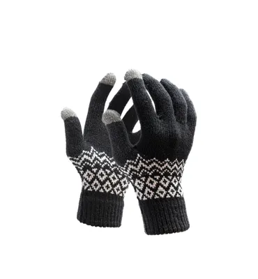 Produktbild von R2B Touchscreen Handschuhe für Herren / Damen - Größe S/M in Schwarz - Winter