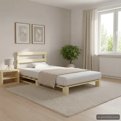 Produktbild von vidaXL Palettenbett Massivholz Kiefer 100×200 cm