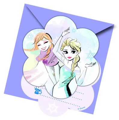 Produktbild von Disney Frozen kleines Funkeln Einladungskarten 6 Stück
