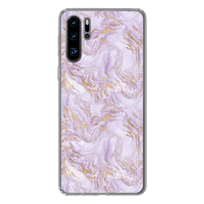 Produktbild von MuchoWow® Handyhülle Schutzhülle Hülle für Huawei P30 Pro Abstrakt - Marmor - Gold - Muster Silikon Softcase Handy Hülle - Schutzdeckel