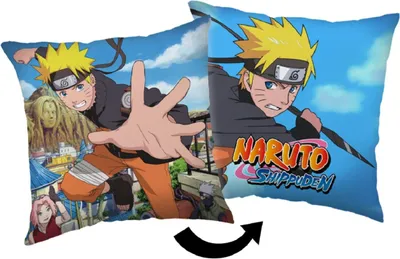 Imagen del producto de Almohada decorativa de Naruto (1 unidad), con impresión digital de alta calidad en ambas caras