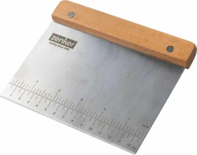 Produktbild von Zenker Teigabstecher Dein Brot!, Teigtrenner, Buchenholz, Edelstahl, Silber/Braun, 15 x 12 cm, 7319