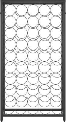 Produktbild von (Design 2026) Weinregal für 45 Flaschen Schwarz 54x18x100cm Schmiedeeisen - HOMMIE 429173 - Weinregale