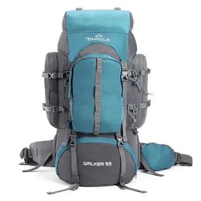 Rucksack 55 L Trekking, Laptopfach, Regenhülle