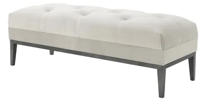 Obrázok produktu pre Dizajnová lavica Casa Padrino Light Grey 130 x 50 x v. 46 cm - Luxury Collection
