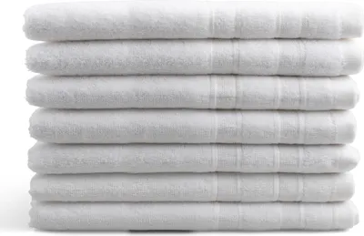 Produktbild von DoubleDry Luxor Gästehandtücher Set - 6 Teilig - 100% Baumwolle - 550 g/m² - Weich - 30x50 cm -   - Weiß