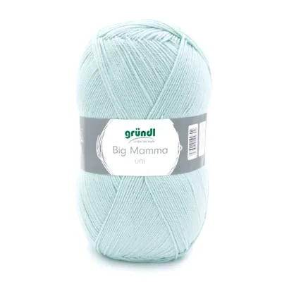 Produktbild von Gründl Big Mamma uni 400g Großknäuel Strickgarn Häkelgarn Häkelwolle, 1040,00 m (wollartiger Charakter, pflegeleicht, waschbar, schnell trocknend), Wolle ohne Schurwolle (134 mint)