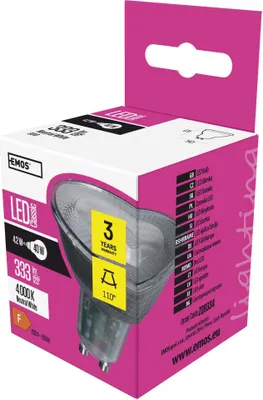 LED žárovka Classic MR16 / GU10 / 4,2 W (40 W) / 333 lm / neutrální bílá