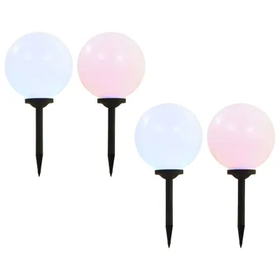Obrázok produktu pre Vonkajšie solárne lampy 4 ks 30 cm LED guľové RGB