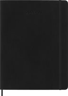 Produktbild von Moleskine 18 Monate Wochenkalender 2026/2027, XL, 1 Wo = 1 Seite, Rechts Linierte Seite, Weicher Einband, Schwarz
