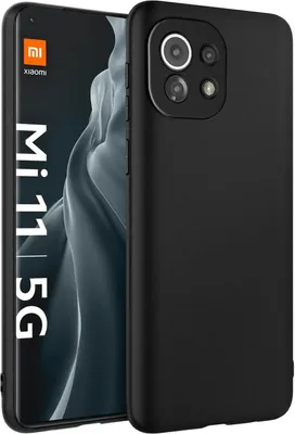 Produktbild von Silikon Hülle für Xiaomi Mi 11 Schutzhülle Matt Schwarz Backcover Handy Case