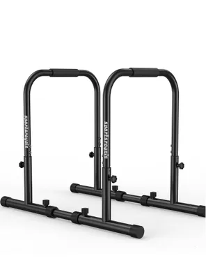 Produktbild von SPORTSROYALS Handstandtrainer Dip Barren mit 400kg Belastbarkeit, höhenverstellbar von 81 bis 96cm, doppelte Sicherung, stabiler Kraftsport Barren