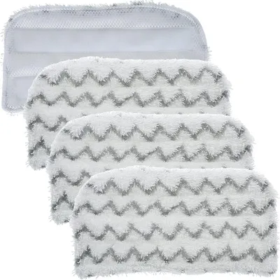 Produktbild von 4-teilige Dampfwischer-Pads als Ersatz für Shark Steam Mop S1000 S1000A S1000C S1000WM S1001C, waschbare Mikrofaser-Schmutzgriff-Pads,weiches Dampfreiniger-Pad