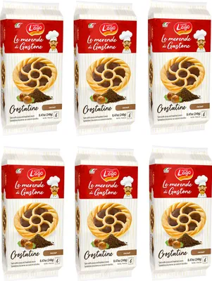 Produktbild von 6x Gastone Lago Crostatine al Cacao Kakao-Törtchen Packung à 240g, Jede Packung Enthält 6 Snack à 40g