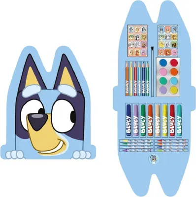 Produktbild von Bluey Schul-Schrein-Set EVA Etui mit Stiften, Lineal & mehr für Kinder