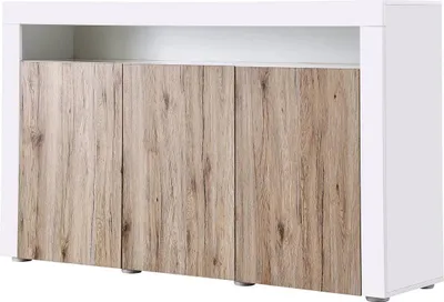 Produktbild von Schrank LED  "Bogota" - 155 x 40 x 92 cm - Eiche/  weiß lackiert