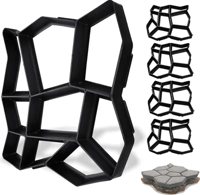 Produktbild von VINGO 5X Pflasterform Pflaster Gehweg Betonpflaster DIY Gießform Garten Schablone Schalungsform