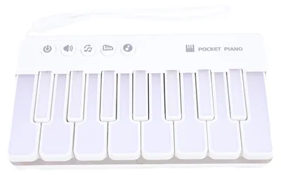 Immagine prodotto di Giocattolo luminoso a forma di tastiera di pianoforte, musica, musical interattivo per bambini piccoli, alimentato a batterie, per bambini dai 3 agli 8 anni, bianco