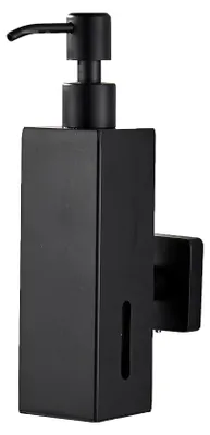 Image de Distributeurs de savon muraux en acier inoxydable noir mat (200 ml)