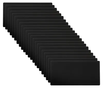 22 eloxierte Aluminiumplatten, 10x5 cm, 0,5 mm, schwarz