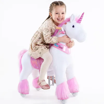 Image de PonyCycle Licorne rose avec frein 4-7 ans