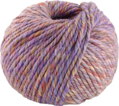 Produktbild von Lana Grossa - Merino Twister 0018 graullila grau gelb rosa rost veilchenblau