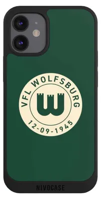 Produktbild von NIVOCASE Handyhülle für Apple iPhone 12 mini  Hülle NIVOpure Case Schwarz Offizielles Lizenzprodukt VfL Wolfsburg 80 Jahre