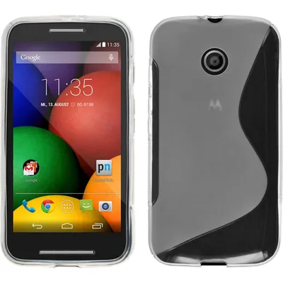 Produktbild von PhoneNatic Case kompatibel mit Motorola Moto E - clear Silikon Hülle S-Style + 2 Schutzfolien
