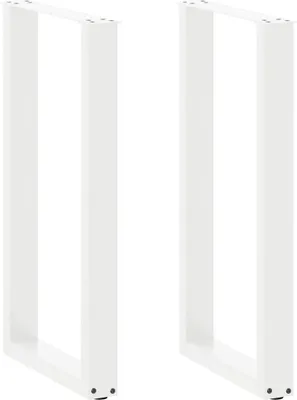 Produktbild von "Schlussverkauf" Bartischbeine U-Form 2 Stk. - VIDAXL - Weiß 50x(90-91) cm Stahl  C17624