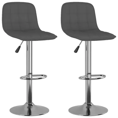 Immagine prodotto di vidaXL Sgabello da bar 2 pezzi. Tessuto grigio scuro