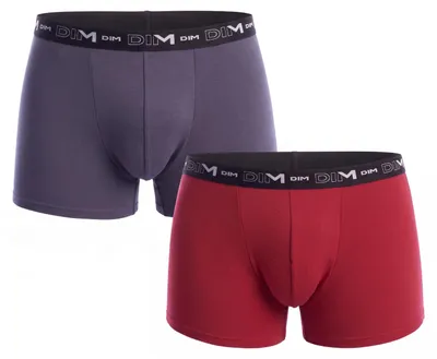 Imagen del producto de DIM - Paquete de 2 boxers para hombre, confeccionados en algodón elástico, modelo D6596