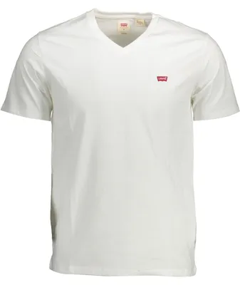Produktbild von Stilvolles Kurzarm-T-Shirt für Herren mit V-Ausschnitt - Weiß