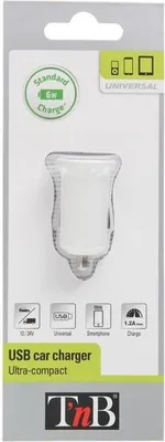 Produktbild von T'nB ACMP034491, Auto, Zigarettenanzünder, 5 V, Weiß