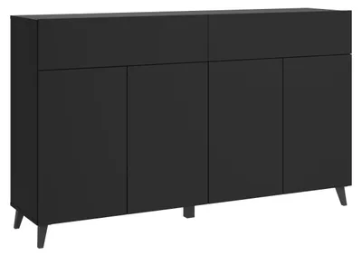 Zdjęcie produktu dla Szeroka komoda do salonu 160 cm czarny grafit