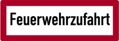 Produktbild von Schild Feuerwehrzufahrt | gemäß DIN 4066 | Alu geprägt 210 x 594 mm