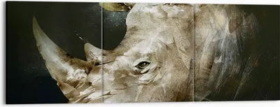 Produktbild von Bild auf Leinwand - Leinwandbild - Tier Abstraktion - 150x50cm - Wand Bild - Wanddeko - Wandbilder - Leinwanddruck - Bilder - Kunstdruck - Wanddekoration - Leinwand bilder - Wandkunst - CA150x50-3969