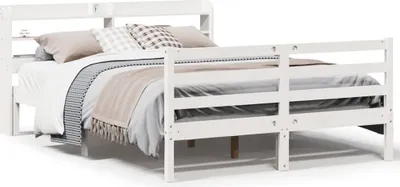 Obrázek produktu pro vidaXL Rám postele s čelem bez matrace bílý 160x200 cm
