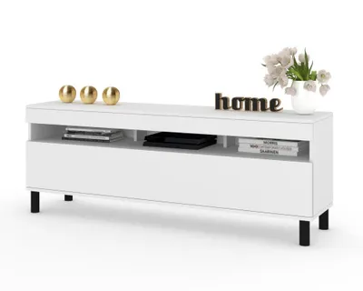 Produktbild von TV-Lowboard Fernsehschrank PLAY STEHEND Weiß Matt/Weiß Matt 140cm