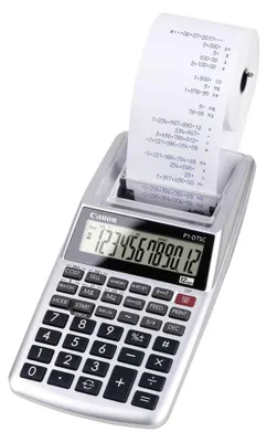 Produktbild von Canon P1-DTSC II EMEA HWB, Desktop, Druckrechner, 12 Ziffern, Wechselstrom/Batterie, Grau