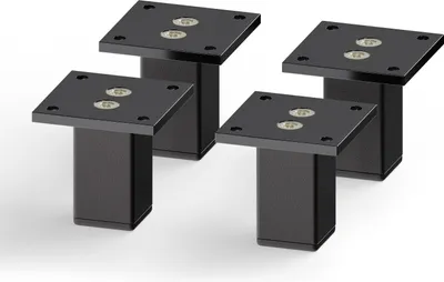 Produktbild von 4er Set sossai Aluminium Möbelfüße 60mm in Schwarz Schrankfüße Sockelfüße