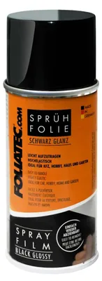 Produktbild von Foliatec 20362F Spraydose Farbe Abziehbar für Viele Untergründe, Schwarz, 150 ml
