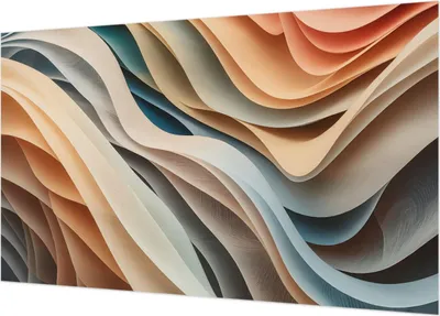 Produktbild von Selbstklebende Fototapete - Wandbilder für Wohnzimmer - 416x254 - Dekorative Wandfolie - Modernes Design für Wanddekoration - Tapeten für Innenräume - Wellenförmige Formen