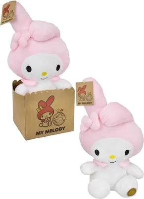 Produktbild von Hello Kitty My Melody Plüschfigur 27 cm rosa mit Kapuze