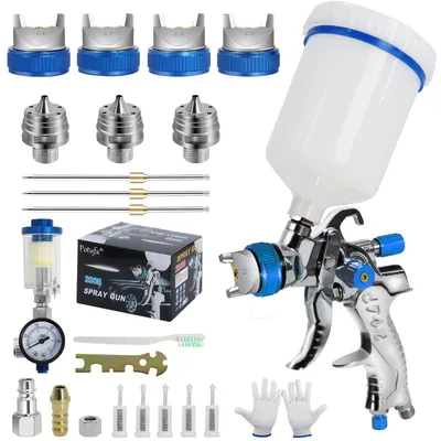 Productafbeelding van Professionele HVLP Spuitpistool Set met 4 Nozzles