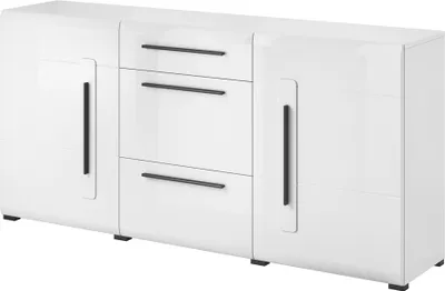 Produktbild von Sideboard weiß Hochglanz TURDA-83 modern, B/H/T: ca. 180/86/39 cm