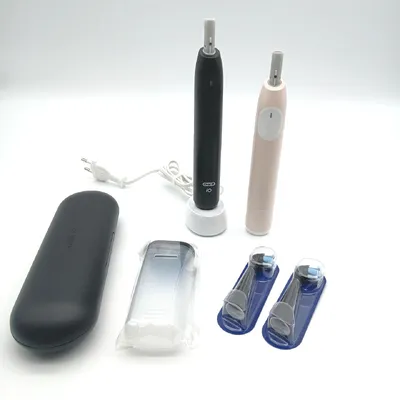 Produktbild von Oral B elektrische Zahnbürste Zahnpflege iO 2 Packung Schwarz Pink Doppelpack