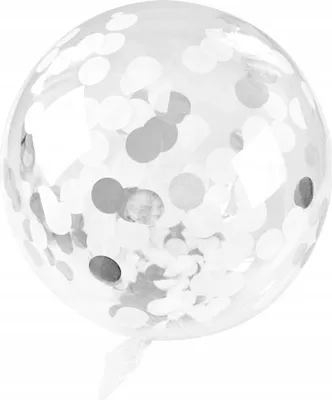 Immagine prodotto di Palloncino trasparente con coriandoli Celebrate argento