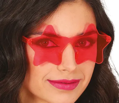 Image de Lunettes de fête Hippie Carnaval Rose Accessoire étoile Costume Vintage 70s, Couleur : Rose